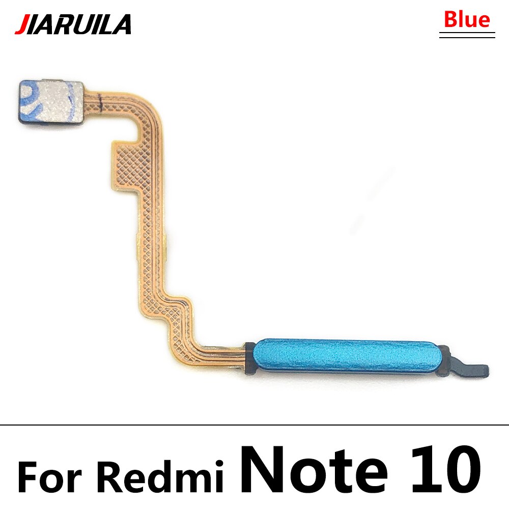 Câble flexible de remplacement pour Xiaomi Redmi Note 10 Pro, 5G, bouton accueil, capteur d'empreinte digitale, identification tactile: Redmi Note 10 Blue