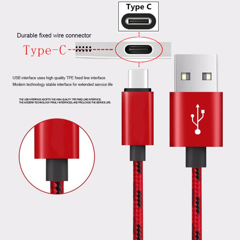 Quick Charge Type C USB Charger Cable for Samsung Galaxy A30 A50 A71 A7 A5 A3 S11 S10 S9 for Huawei P20 Lite Mate 20 Pro 10