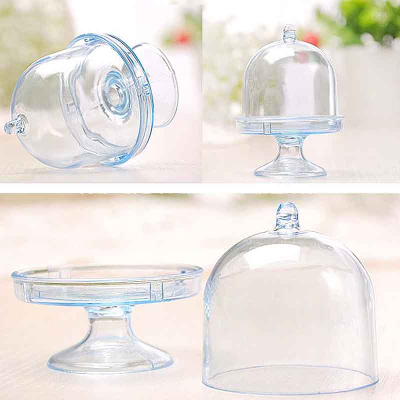 12pcs/Lot Transparent Plastic Tray Candy Box for DIY Wedding Candy Box Baby Shower Birthday Guests Box Party Supplies