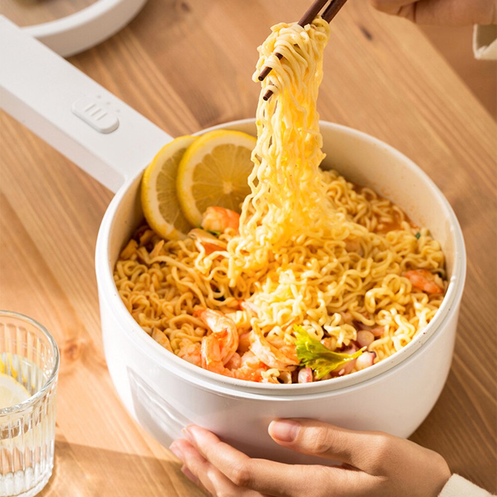 1.5L Electric Cooking Pot Home Dormitory Electric Cooker Steamer Pot Small Electric Pot for Cooking Noodles In Nonstick