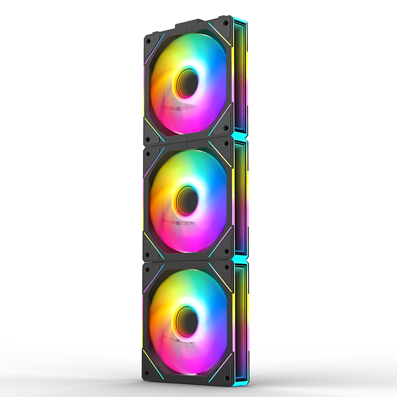 TEUCER JM-1 ventilador 120mm ARGB Shenguang enfriador síncrono para caja de PC enfriador de aire ventilador con cubierta de PC ventilador de refrigeración por agua silencioso de 12cm