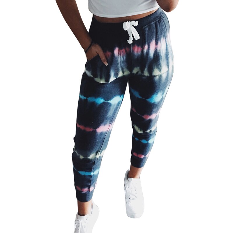 Womens Tie Dye Pants Summer Women'S Pants Sweatpants For Women Tie-Dye Aesthetic Track Pants Streetwear Women Joggers: blue / XXL