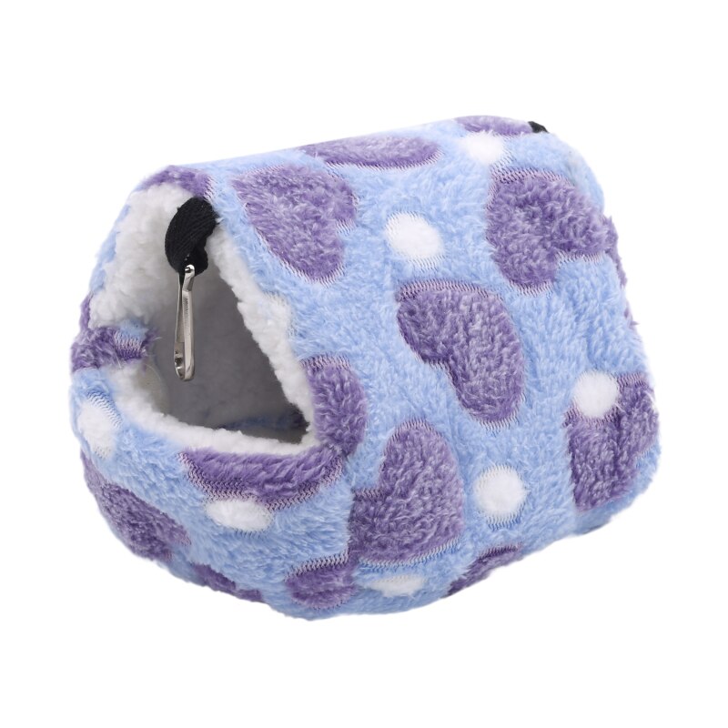 Small Animal Pets Cages Winter Spring Hamster Guinea Pig Squirrel Keep Warm Nest Soft Comfortable Sleepping Bed Hammock Tent: purple
