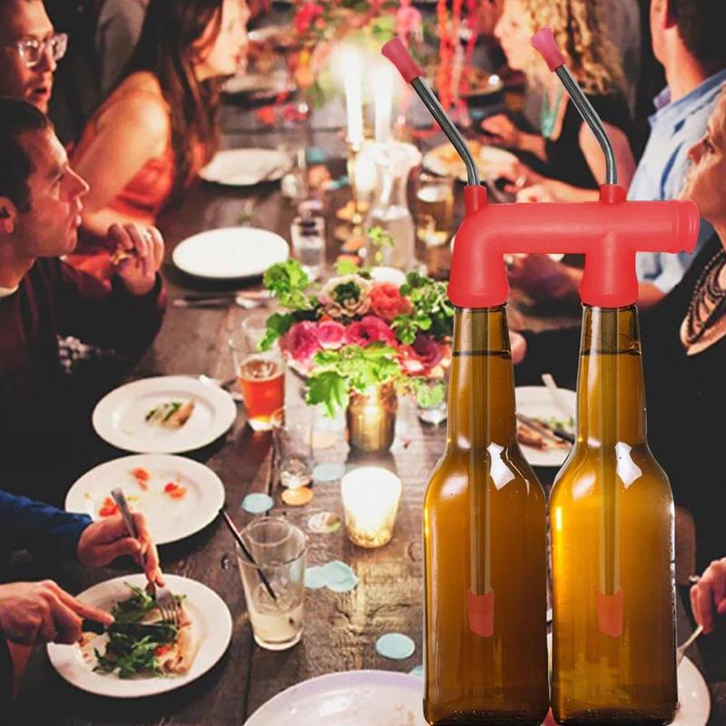 Double Beer Snorkel Beer Dispenser For College Parties Party Christmas Birthdays Year B6O5
