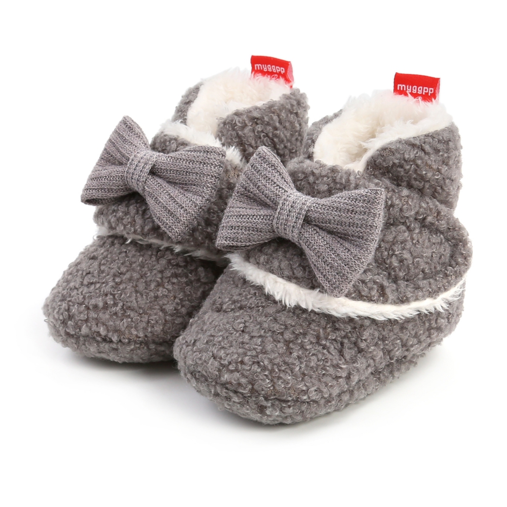 Zapatos cálidos para gatear de otoño e invierno, botines para bebé recién nacido, Zapatillas para niño y niña, Zapatillas para primeros pasos de flor de piel de 0 a 18M: H / 7-12 meses