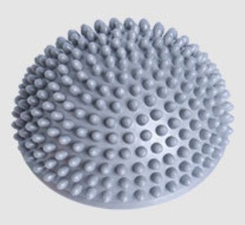 Bolas de Yoga con almohadilla de masaje, cojín de disco de equilibrio oscilante de estabilidad inflable, tabla de masaje, bolas de entrenamiento para ejercicio físico: silver 16cm