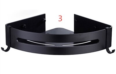 1pc Space Aluminum Bathroom Shelf Shower Shampoo Soap Cosmetic Shelves Black/Golden/Silver Bathroom Accessories Rack Holder: 3