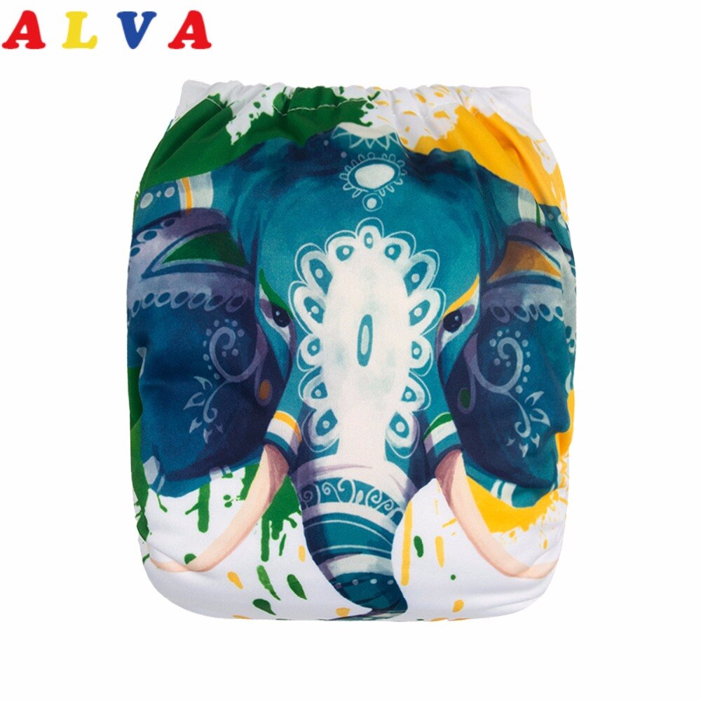 Alvababy – couche-culotte en tissu pour bébé, position numérique, réutilisable, avec insertion en microfibre, 1 pièce,