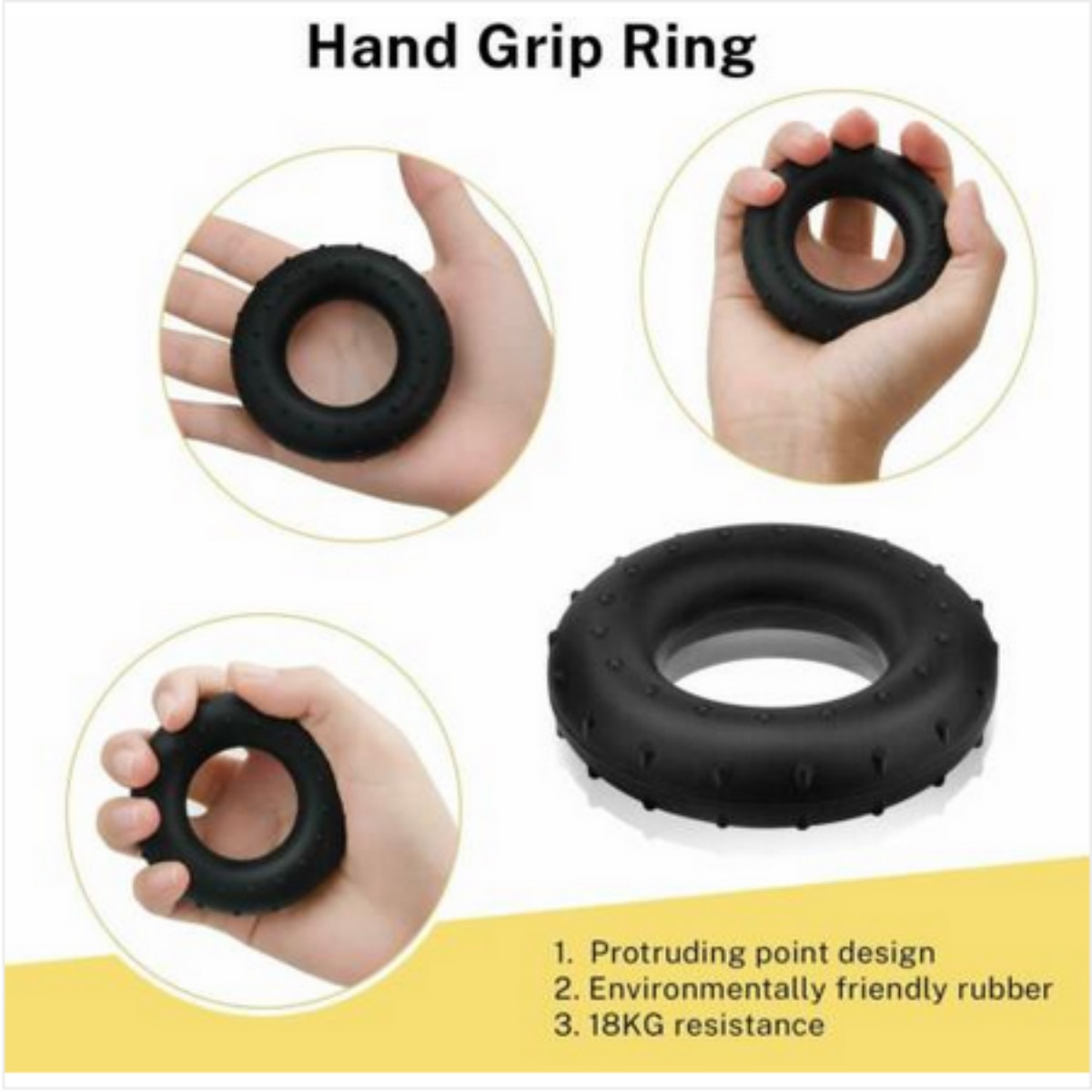 5PCS Resistance Bands Hand Grips Strengthener Set Wrist Finger Forearm Training Adjustable Hand Strength Exercise Fitness Tool