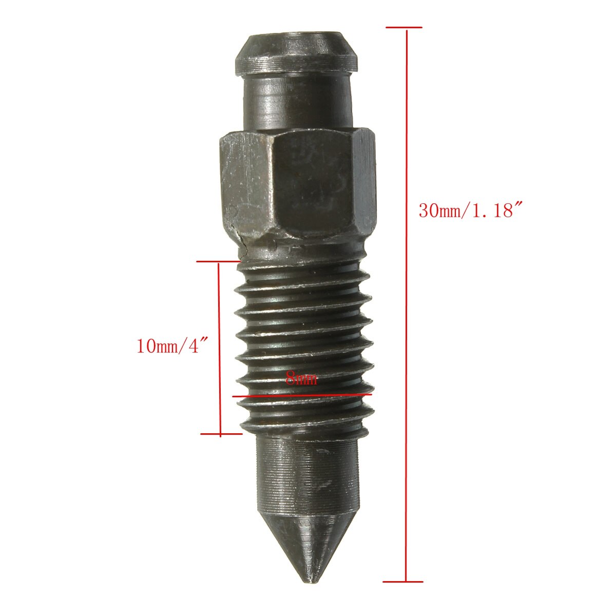 4 st stål motorcykel bromsok avluftningsnippel skruv  m8 x 1.25mm för honda/suzuki