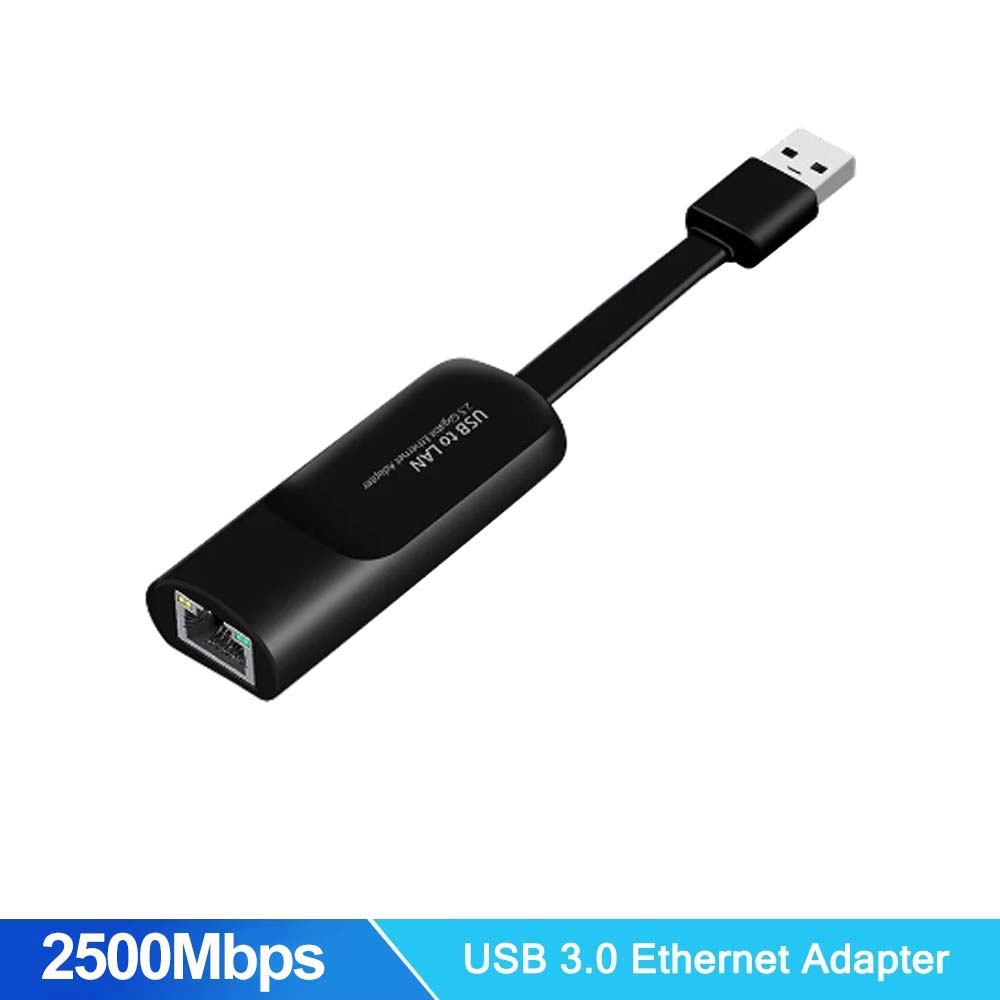 USB Gigabit Ethernet Adapter 2500Mbps USB 3.0 Network Card to RJ45 Lan Driver Free For Desktops Laptop Macbook PC Accessories: Gold