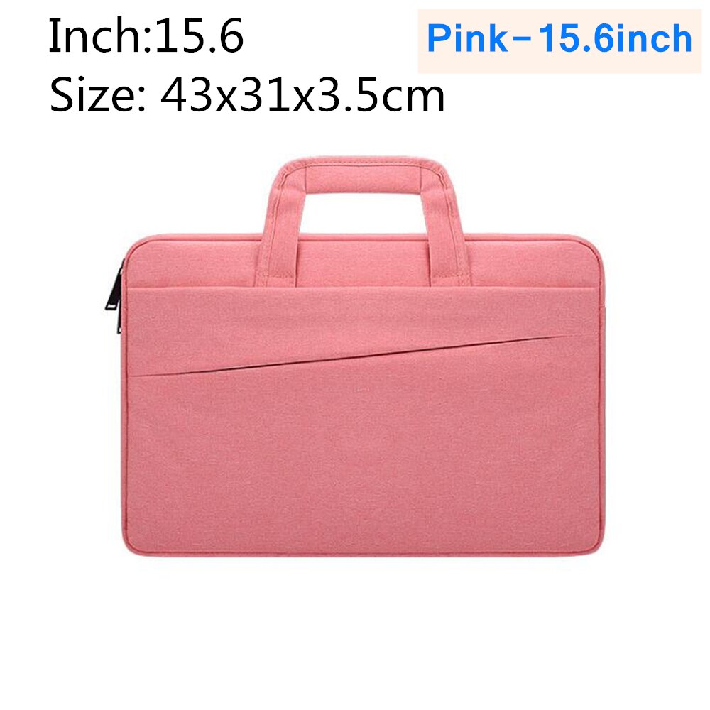 Funda protectora para ordenador portátil, maletín de negocios para Macbook Air Pro de 13,3, 14,1, 15,4 y 15,6 pulgadas, con forro de Apple: Pink-15.6inch