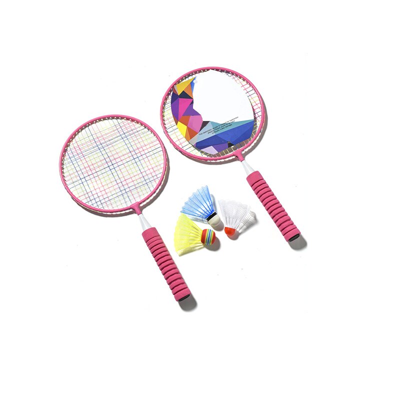 1 set Children Round Head Badminton Racket Ball Set Outdoor Beginner Mini Shuttlecocks Kits