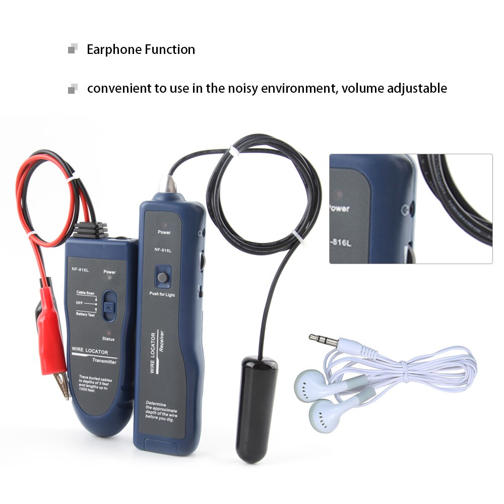 Underground Wire Locator NF-816L Underground Cable Detection Instrument Concealed Wiring Line Finder Rechargeable Wire Finder