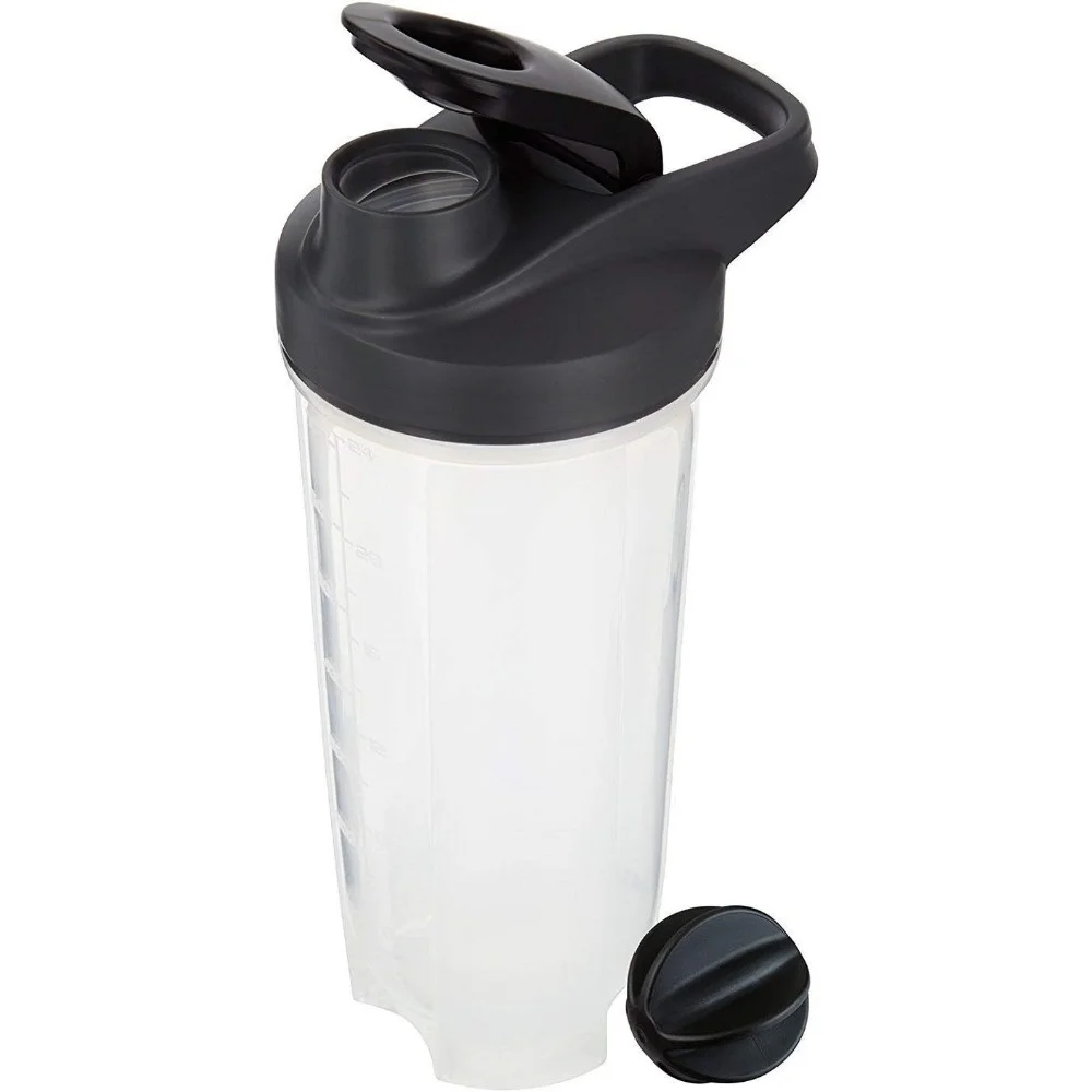 Bouteilles Shaker de 28 oz pour shakes protéinés, tasses Shaker avec fouet mélangeur à bille, bouteille Shaker avec poignée, voyage à emporter
