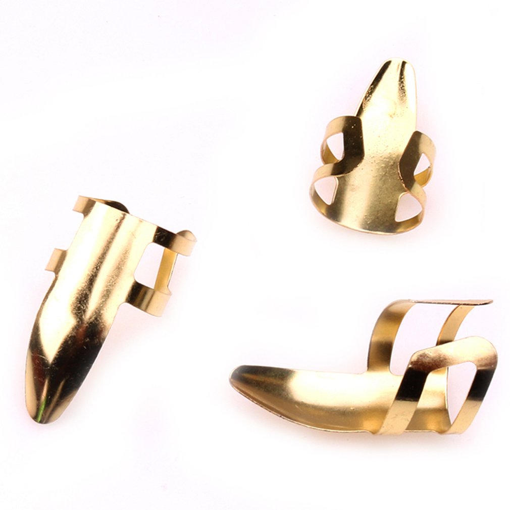 6 PCS Stainless Steel Thumb Finger Nail Guitar Picks Plectrums Set Metal Acoustic Electric Bass Guitar Accessories