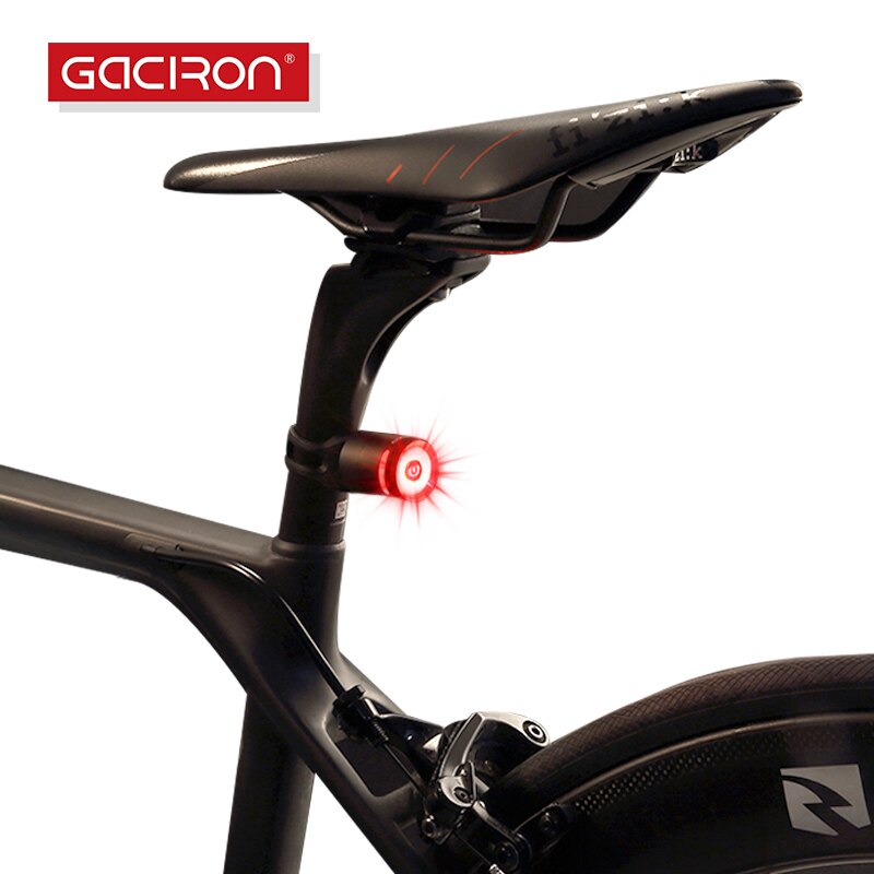 Gaciron bicicleta luz trasera impermeable Riding luz trasera LED USB recargable carretera Ciclismo Luz de cola de la lámpara Luces de bicicleta Accesorios