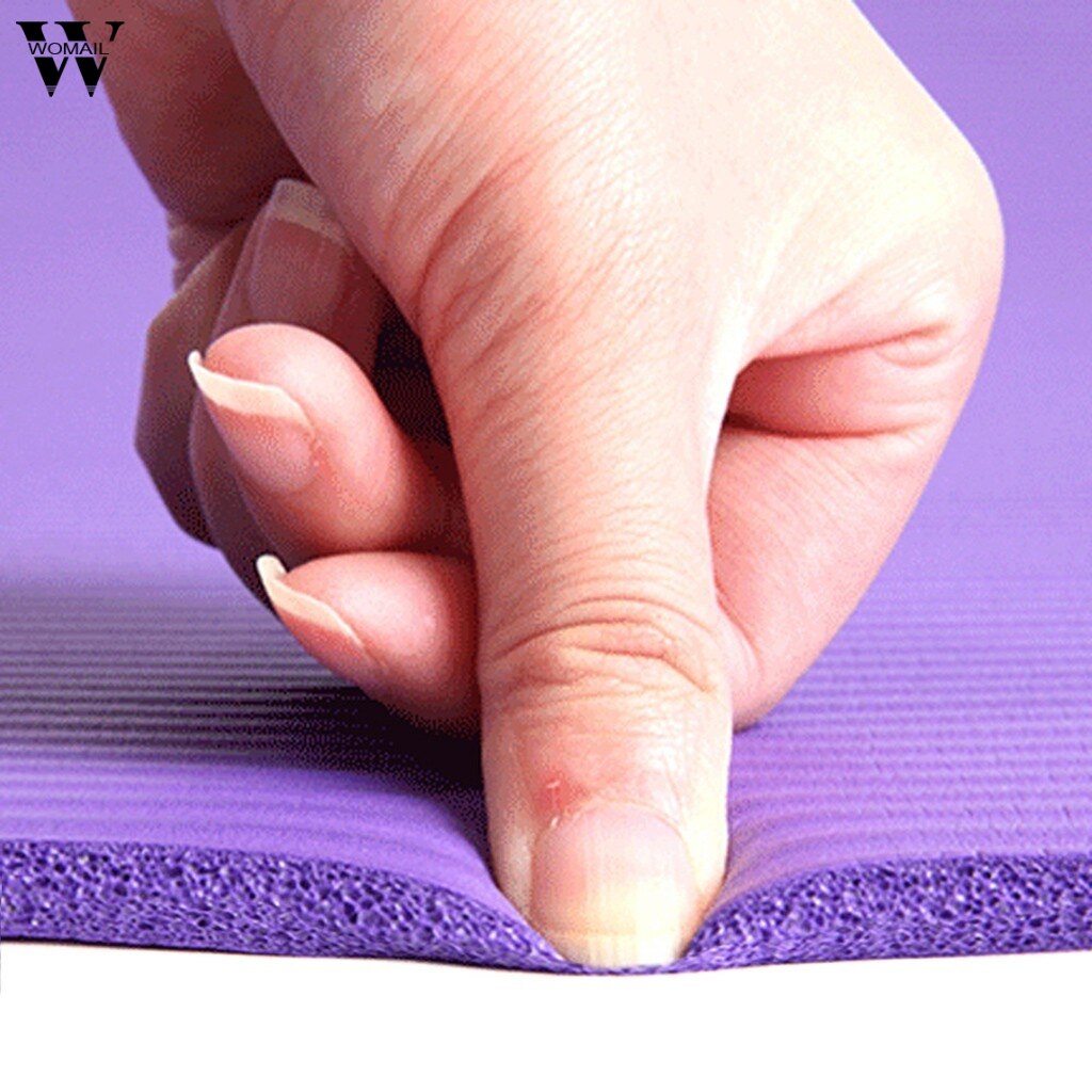 183 x 55 yogamattor träningsdyna tjocka halkfria hopfällbara gym fitness matta pilates utomhus träning inomhus gym träning fitness matta