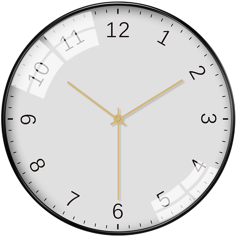 Gold Luxury Glass Wall Clock Black Large Modern Nordic Wall Clock Modern Reloj Pared Home Decoration EA60WCgg: D / 8 inches