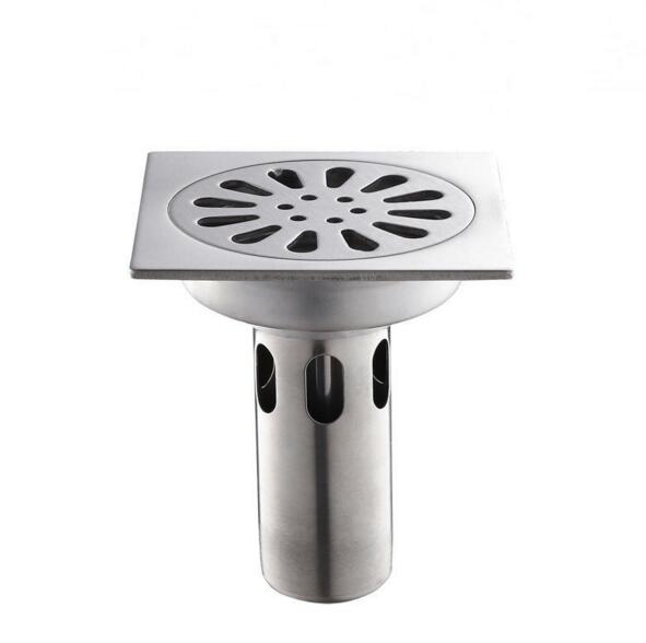10x10 cm rvs afvoerputje badkamer keuken douche dubbele anti-geur afvoerputje Vierkante bad afvoer 9400