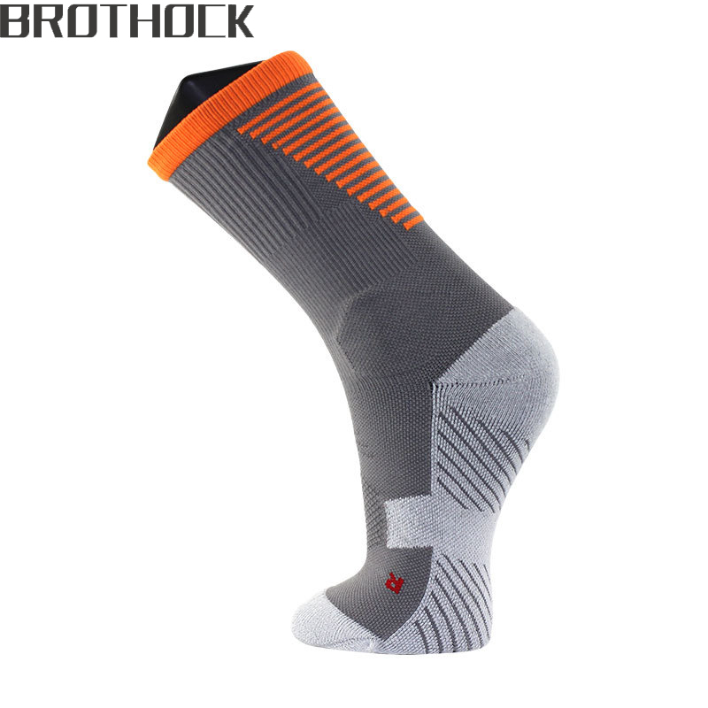 Bulothock short tube basketball sokker mænd, der løber hurtigtørrende høj elasticitet nylon tykt håndklæde fodboldsokker udendørs sportssokker