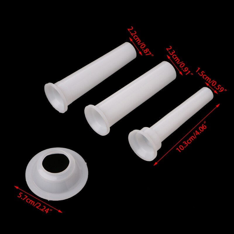 Ootdty 3 stk universal pølsefyld tube plastfylde til kødkværn
