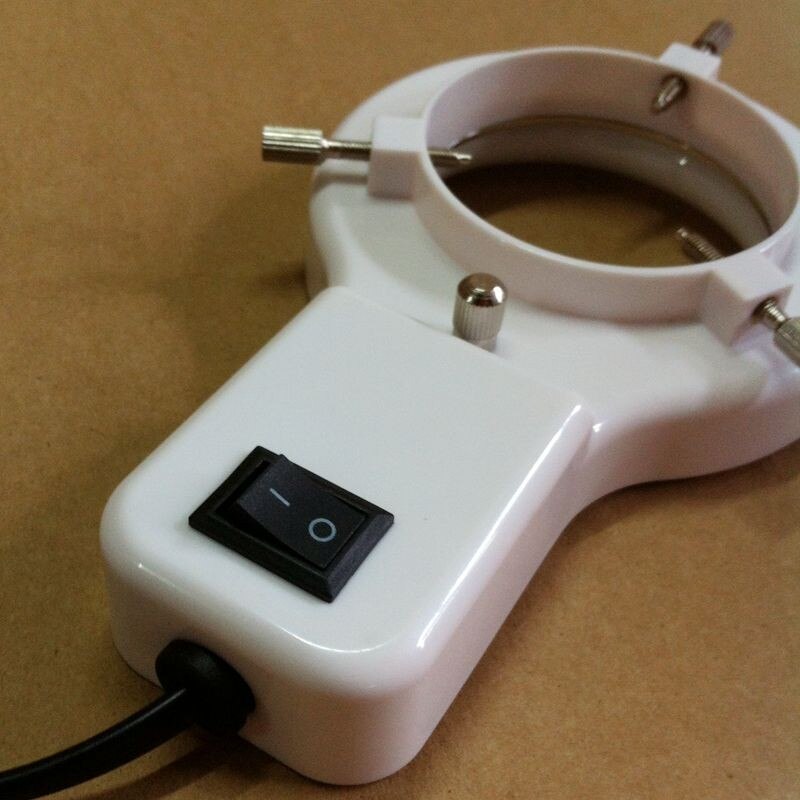 110V / 220V Stereo Microscope Top Light Fluorescent Ring Lamp White Soft lighting 64mm Inner Dia Microscopio Illuminators