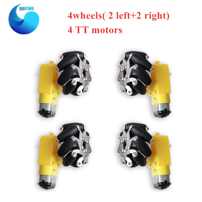 50mm Mecanum wheel Metal Omnidirectional Wheel Special for TT motor Wheels For Arduino Robot Chassis Accessories DIY Kit