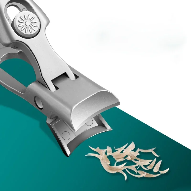 Large Opening Toenail Clipper Stainless Steel Splash-Proof Nail Clipper Portable Dead Skin Removal Cuticle Trimmer Manicure Tool