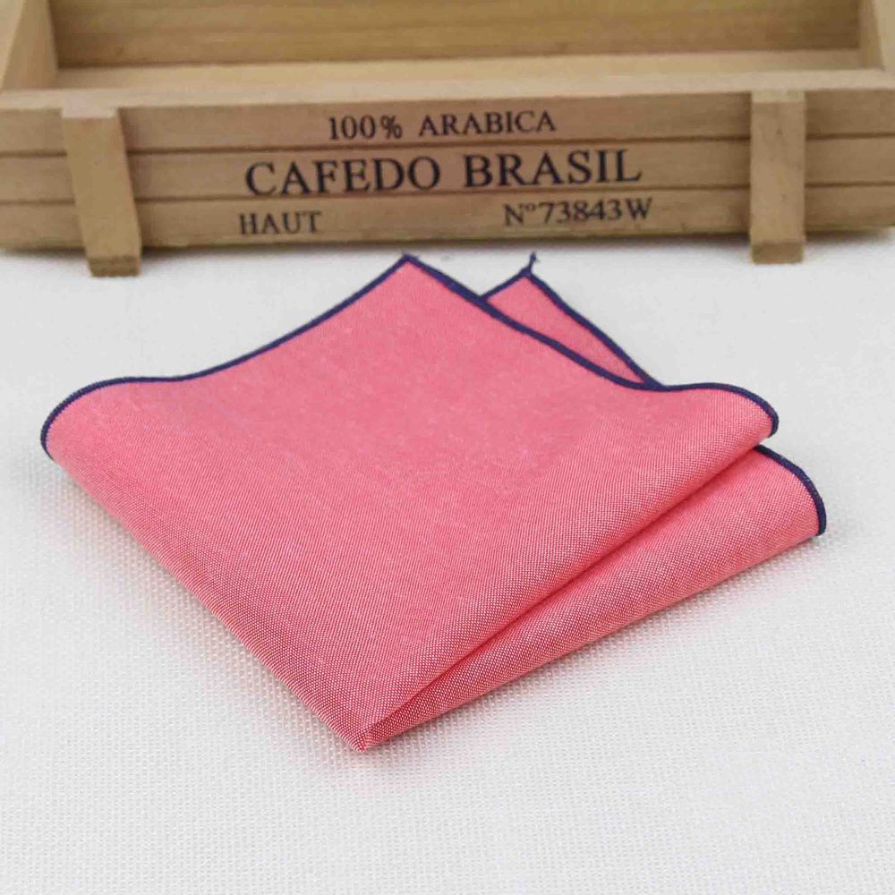 Handkerchief Scarves Vintage Like Linen Hankies Men's Pocket Square Handkerchiefs Solid Color23*23cm