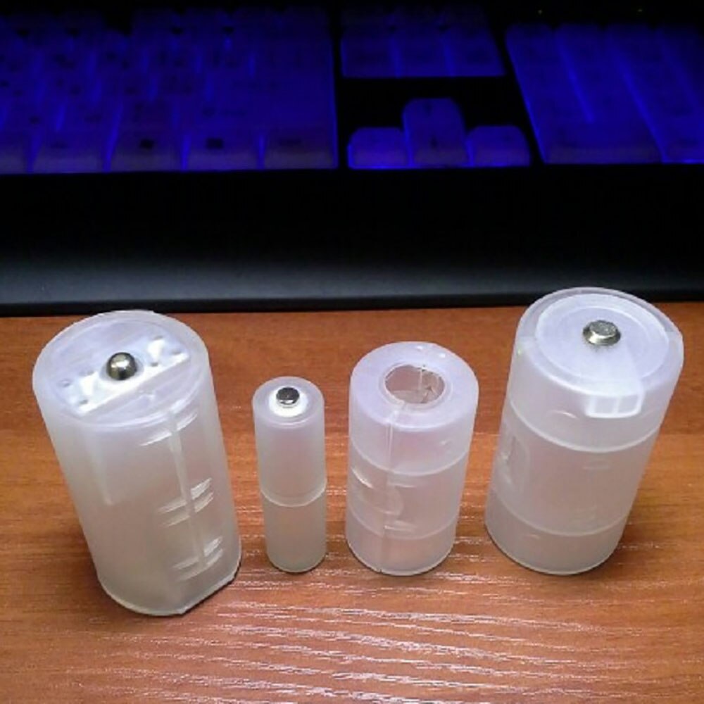 4 verschiedene aa-zu- d / 2aa- zu-d/aa-zu-c/aaa-zu-aa-batterieadapter, halterung, gehäuse, konverter, schalter, batteriebox