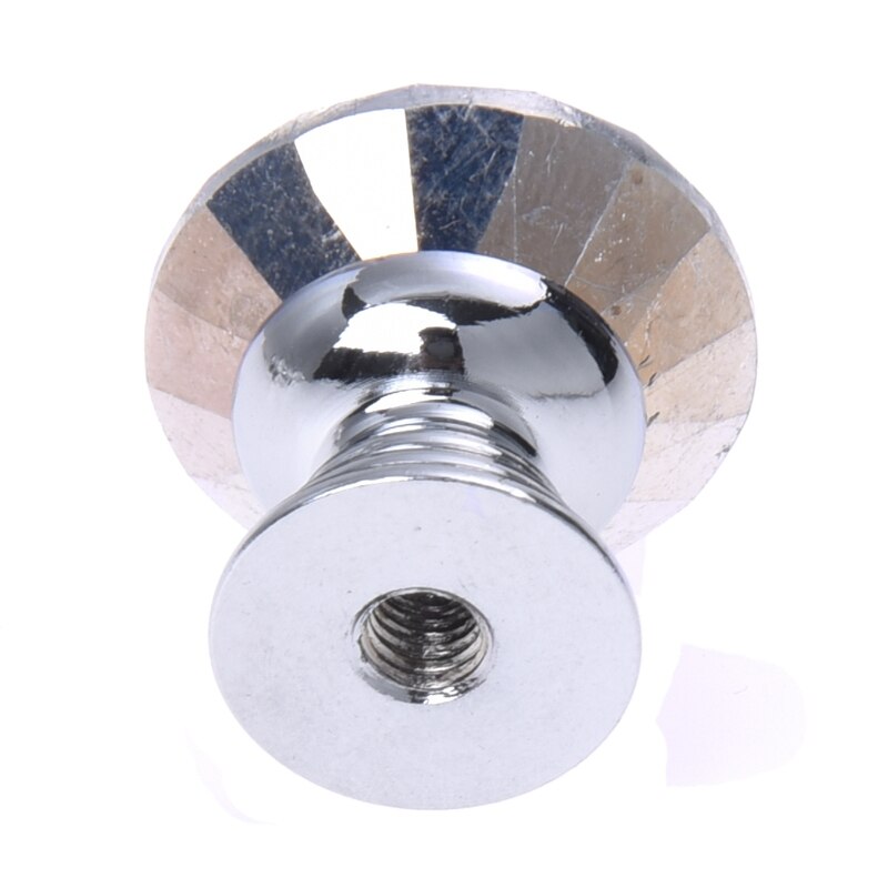 Perilla de armario de cristal transparente de 20mm de 10 Uds., manija de tirador de cajón, herraje para armario de puerta de cocina