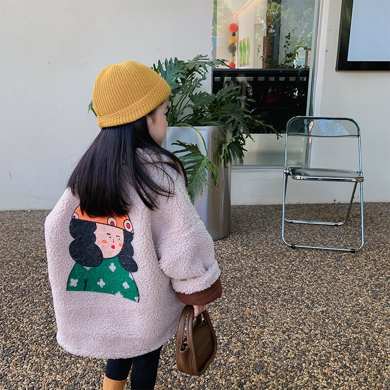 Giacche del fumetto dei bambini del cappotto del pile di modo delle ragazze di nuovo arrivo di autunno 2021