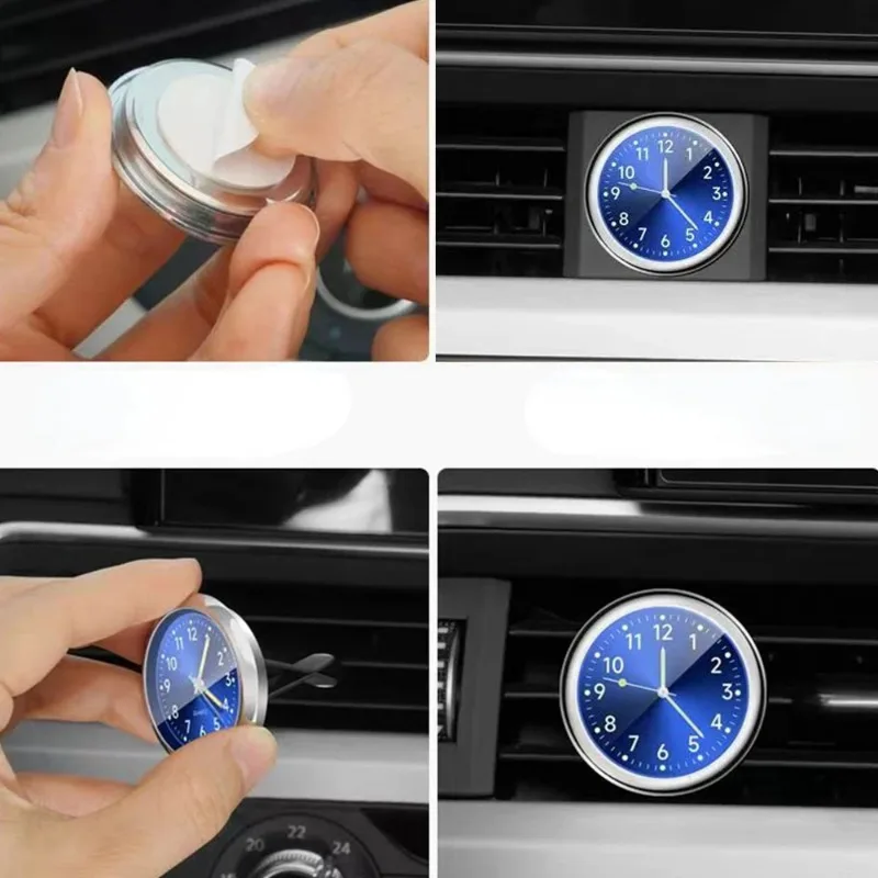 Orologio luminoso per presa d'aria per auto Orologio automatico al quarzo con presa d'aria con clip Orologio per presa d'aria automatica Accessori per auto per lo messa in piega automatico