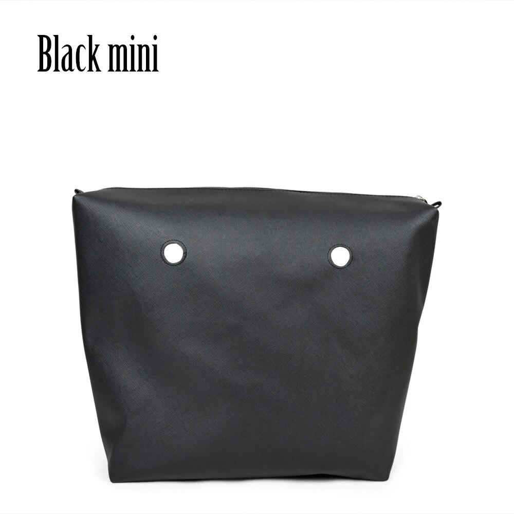 TANQU PU leather Waterproof Inner Lining Zipper Pocket for Obag Classic Mini Lining Insert for O BAG: Black Mini