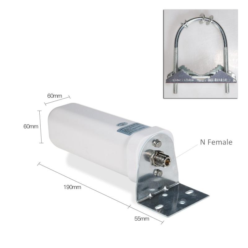 Double SMA mâle 3G/4G LTE support fixe extérieur antenne de Signal de montage mural