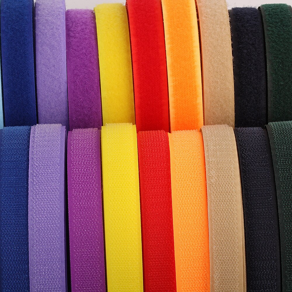 24 Kleuren Blend Klittenband Sluiting Klittenbandsluiting Tape Nylon Sticker Klittenbandsluitingen Lijm Met Voor Diy 20Mm