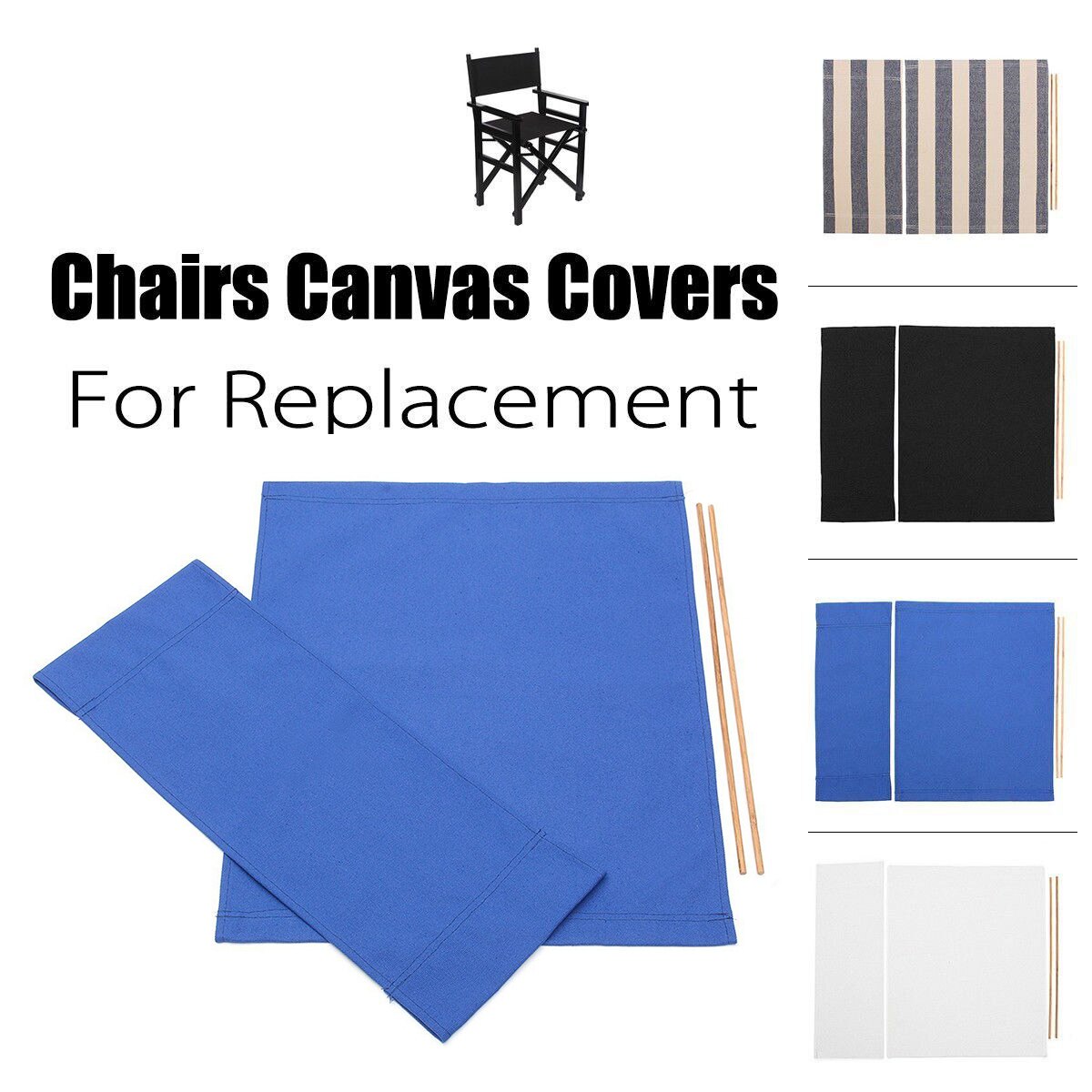 Casual Directors Chairs Cover Kit Replacement Canvas Seat Covers Stool Protector