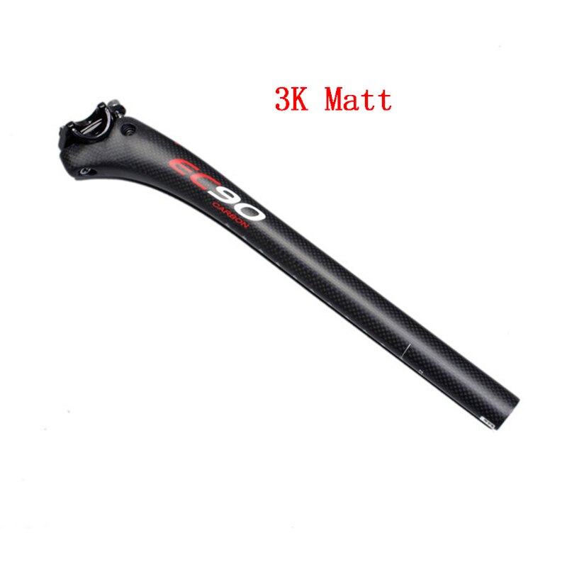 EC90 plein carbone vtt vélo tige de selle tube route vélo tige de selle VTT tige de selle 27.2 30.8 31.6-350/400MM: 3K 30.8-400mm
