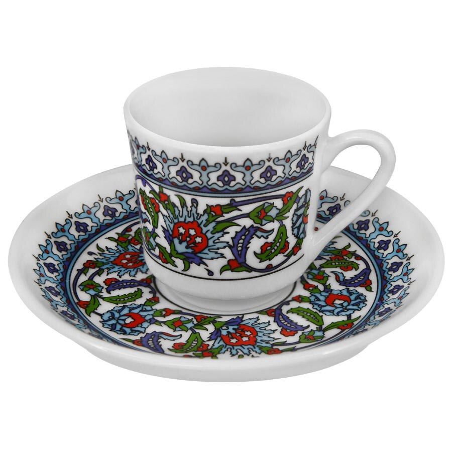 Stilfuld maling kaffekop plade porcelæn espresso rejse keramik håndlavet tyrkisk te kop vintage kubek do kawy te kopper  ea6 byd