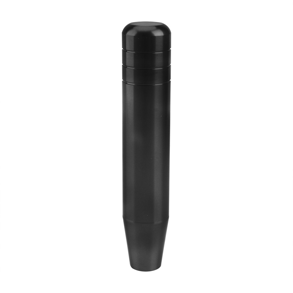 Universal 18cm- längd manuell växelspaksknopp aluminiumlegering racing automatisk anpassad mugen växelknopp med 3 adaptrar: Svart