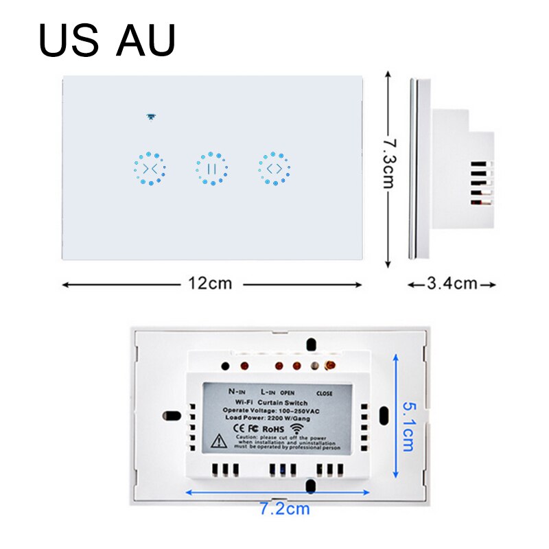 Smart Home WiFi Electric Touch Blinds Curtain Switch Ewelink APP Voice Control: 04