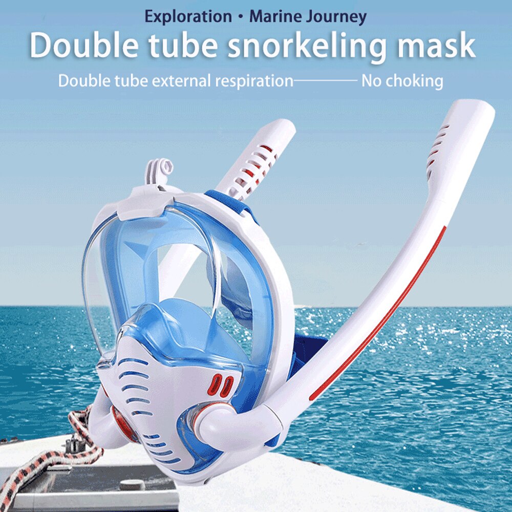 Máscara de buceo Scuba para mujer, mascarilla de esnórquel de cara completa, subacuática, antiniebla, para nadar, pesca submarina, hombre