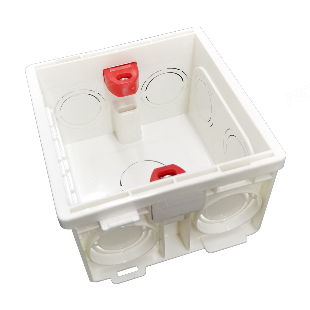 NOVSKI Dark Box Adjustable Internal Cassette Junction Back Box For 86mm Type Wall Switch and Socket