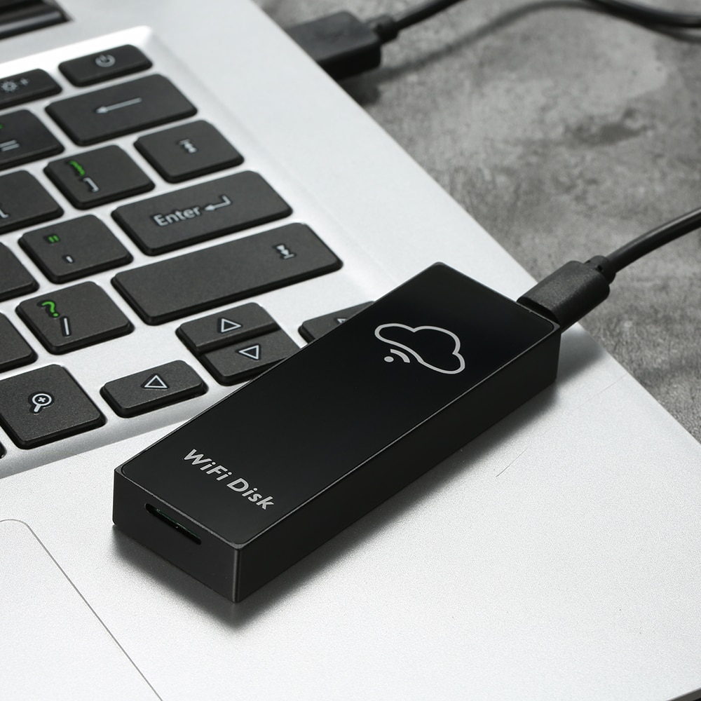 Caja de almacenamiento de memoria de disco WiFi caja de almacenamiento en la nube unidad Flash para TF/MicroSD lector de tarjetas y archivos para compartir
