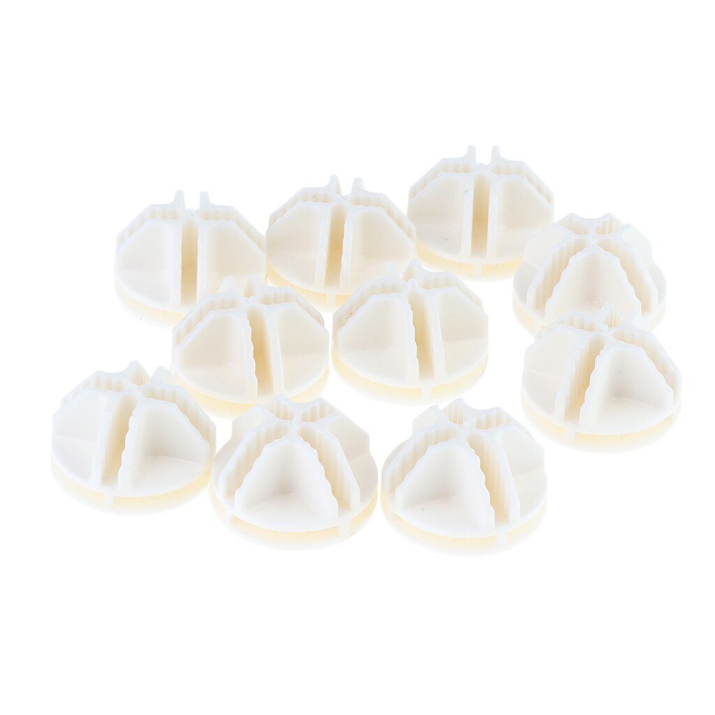 10 Pieces White Plastic Grid Connectors Connectors For Wire Storage Cubes
