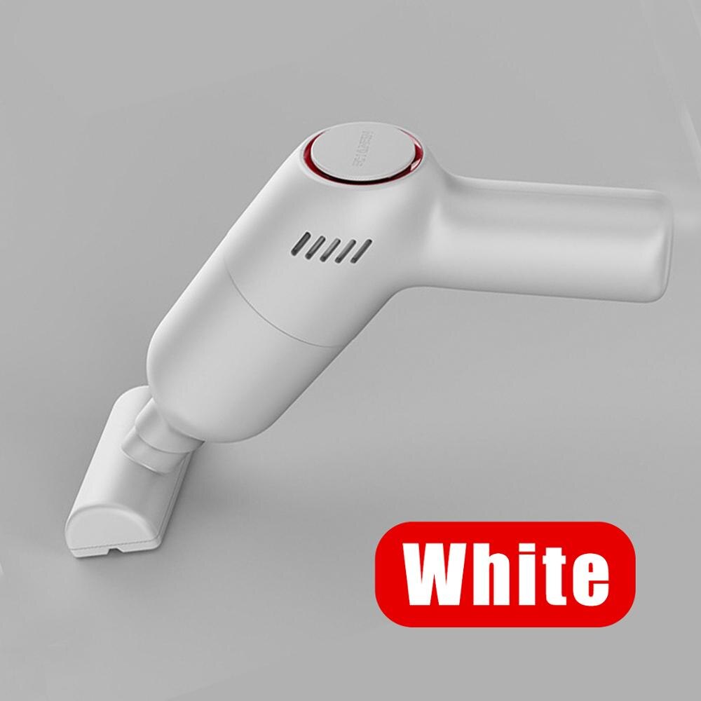 Mini Portable Car Vacuum Cleaner Wireless Handheld Auto Vaccum 8000Pa Suction For Home Desktop Cleaning Mini Vacuum Cleaner: White Wired