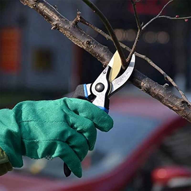 Tijeras de jardinería, tijeras de podar, protector de mano , tijeras de jardinería, herramienta de poda Manual para exteriores, tijeras negras