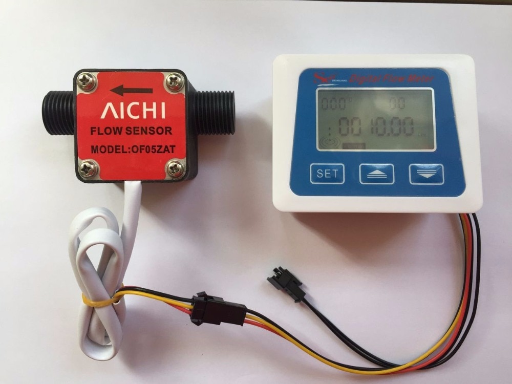 Gal Digital Flow Meter + Aichi Ovaalradmeter Sensor Voor Meten Diesel Benzine Solene Benzine Benzine Olie Melk