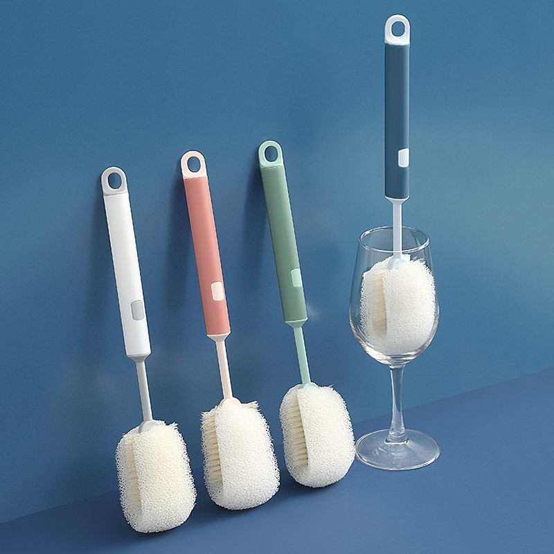 Verwijderbare Spons Baby Cup Fles Borstel Keuken Schoonmaken Tool Fles Reiniging Borstel Ершик Для Бутылок